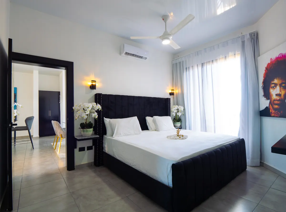 Bedroom with king-size bed
