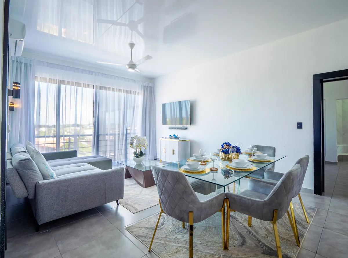 Living room of a two-bedroom apartment